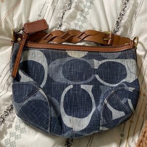 Vintage coach denim handbag
